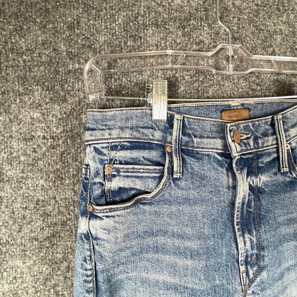 MOTHER Women's Straight Leg Jeans in Light Blue Wash - Picture 10 of 15